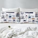 Boys Game Fitted Sheet Gamepad Printed Bedding Set for Kids Teens Videogame Controller Fitted Bed Sheet Gaming Console Bedding Decor Set Twin Size 1 Fitted Sheet with 1 Pillow Case(No Top Sheet) from Erosebridal