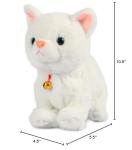 Interactive Plush Toys, Smalody Novelty Sound Control Electronic Cat Electronic Pets Robot Cat Gift for Children (White) by Smalody