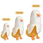 PEACH CAT Banana Duck Plush Toy Cute Plushie Hugging Plush Pillow Duck Stuffed Animal for Girls and Boys White 19.7" from PEACH CAT