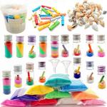 Guaishou DIY Sand Art and Crafts Kit Wishing Bottles Colorful Sands Beach Sea Shells Message Paper from Guaishou