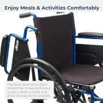 Drive Medical Blue Streak Wheelchair with Flip Back Desk Arms, Elevating Leg Rests, 20 Inch Seat from Drive Medical