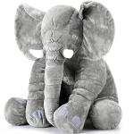 Yulejo Giant Stuffed Elephant Plush Animal Toy Huge Soft Big Large Animals Doll Gray Gifts for Kids Girlfriend Home Decor (31.5 Inch) by Yulejo