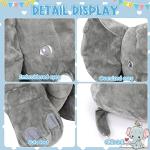 Yulejo Giant Stuffed Elephant Plush Animal Toy Huge Soft Big Large Animals Doll Gray Gifts for Kids Girlfriend Home Decor (31.5 Inch) by Yulejo