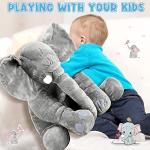 Yulejo Giant Stuffed Elephant Plush Animal Toy Huge Soft Big Large Animals Doll Gray Gifts for Kids Girlfriend Home Decor (31.5 Inch) by Yulejo