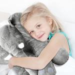 Yulejo Giant Stuffed Elephant Plush Animal Toy Huge Soft Big Large Animals Doll Gray Gifts for Kids Girlfriend Home Decor (31.5 Inch) by Yulejo