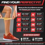 Rymora Leg Compression Sleeve, Calf Support Sleeves Legs Pain Relief for Men and Women, Comfortable and Secure Footless Socks for Fitness, Running, and Shin Splints â White, X-Large (One Pair) by Rymora