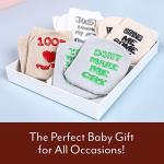 Baby Gift Set Socks - Unique Baby Shower Registry or Newborn Present | Twinkletoes by Mommachi Cute Fun Quotes for boys & girls 4 Pairs 0-12 Months from Mommachi Australia
