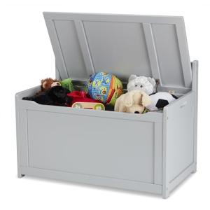 Melissa & Doug Wooden Toy Chest - Gray Furniture for Playroom by Melissa & Doug