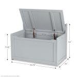 Melissa & Doug Wooden Toy Chest - Gray Furniture for Playroom by Melissa & Doug