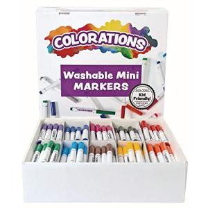 Colorations Washable Mini Markers, 200 Markers, 10 Colors, Coloring, Paper, Kids, Drawing, Bold Colors, Classroom, Pre-school, Art Supplies, School Supplies, Craft Projects from Discount School Supply - Excelligence