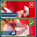 Baby Safety Outlet Cover BOX (2 Pack) Double Lock for Much Better Toddler Proofing, Easier Operation, Simple 3 Step Install with Included Screws. Provides Extra Space Inside for Plugs (2 Pack, White) from 