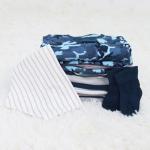 The Peanutshell Newborn Layette Gift Set for Baby Boys | 23 Piece Newborn Boy Clothes & Accessories Set | Fits Newborns to 3 Months | Blue Camo from 