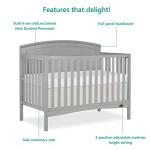 Dream On Me Eden 5-in-1 Convertible Full Panel Crib in Pebble Grey by AmazonUs/DREAY