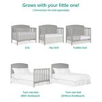 Dream On Me Eden 5-in-1 Convertible Full Panel Crib in Pebble Grey by AmazonUs/DREAY