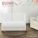 Dream On Me Quinn Full-Size Folding Crib I Removeable Wheels I Modern Nursey I Adjustable Mattress Support I Patent Folding System, White , 54x31x46 Inch (Pack of 1) from Dream On Me