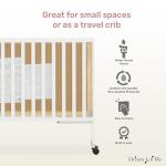 Dream On Me Quinn Full-Size Folding Crib I Removeable Wheels I Modern Nursey I Adjustable Mattress Support I Patent Folding System, White , 54x31x46 Inch (Pack of 1) from Dream On Me