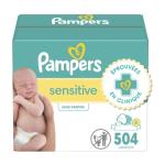 Baby Wipes, Pampers Sensitive Water Based Baby Diaper Wipes, Hypoallergenic and Unscented, 7 Pop-Top Packs, 504 Count Total Wipes (Packaging May Vary) from Procter & Gamble - Pampers
