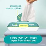 Baby Wipes, Pampers Sensitive Water Based Baby Diaper Wipes, Hypoallergenic and Unscented, 7 Pop-Top Packs, 504 Count Total Wipes (Packaging May Vary) from Procter & Gamble - Pampers