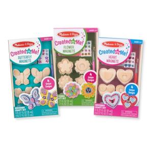 Melissa & Doug Paint & Decorate Your Own Wooden Magnets Craft Kit â Butterflies, Hearts, Flowers from Melissa & Doug