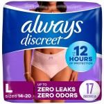 Always Discreet, Incontinence & Postpartum Underwear for Women, Maximum, Large, 17 Count by AmazonUs/PRFZ7