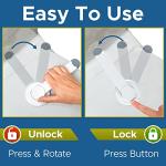 Baby Toilet Lock (2 Pack) Ideal Baby Proof Toilet Lid Lock with Arm â No Tools Needed Easy Installation with 3M Adhesive â Top Safety Toilet Seat Lock â Fits Most Toilets â White from Wappa