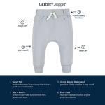 Gerber Baby Boys' Toddler 3-Pack Jogger Pants, Green/Black, 0-3 Months from Gerber