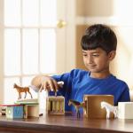 Melissa & Doug Horse Carrier Wooden Vehicle Play Set With 2 Flocked Horses and Pull-Down Ramp from Melissa & Doug