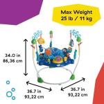 Baby Einstein Neptune's Ocean Discovery Activity Jumper, Ages 6 months +, Multicolored, 32 x 32 x 33.13" by Kids II