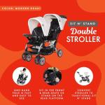 Baby Trend Sit N' Stand Compact Easy Fold Unisex Toddler Baby Double Tandem Stroller Convertible Travel System for Newborns and Toddlers, Modern Khaki from Baby Trend