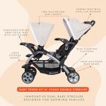 Baby Trend Sit N' Stand Compact Easy Fold Unisex Toddler Baby Double Tandem Stroller Convertible Travel System for Newborns and Toddlers, Modern Khaki from Baby Trend