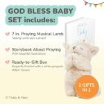 Baby Gift Set with Praying Musical Lamb and Prayer Book in Keepsake Box for Boys and Girls from Tickle & Main