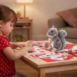 The Petting Zoo Squirrel Stuffed Animal Plushie, Gifts for Kids, Wild Onez Babiez Wildlife Animals, Squirrel Plush Toy, 6 inches by The Petting Zoo