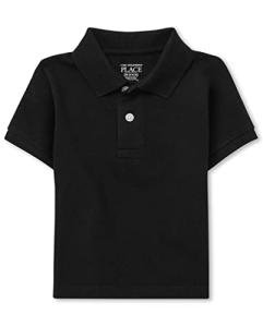 The Children's Place Baby Boys and Toddler Boys Short Sleeve Pique Polo, Black, 5T by The Children's Place Children's Apparel