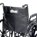 Drive Medical Silver Sport 2 Wheelchair with Various Arms Styles and Front Rigging Options, Black, 20 Inch by Drive Medical