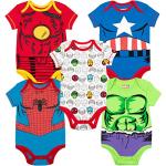 Marvel Baby Boys' 5 Pack Bodysuits - The Hulk, Spiderman, Iron Man and Captain America (0-3 Months) by 