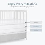 Dream On Me Synergy 5-in-1 Convertible Crib in White, Greenguard Gold Certified from Dream On Me