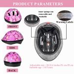 Kids Helmet Adjustable for Kids Ages 3-8 Years Old Boys Girls, Toddler Bike Helmet with Protective Sports Gear Set Knee Elbow Pads Wrist Guards for Cycling Roller Skating Skateboard-(Pink Star) from Lamsion