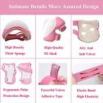 Kids Helmet Adjustable for Kids Ages 3-8 Years Old Boys Girls, Toddler Bike Helmet with Protective Sports Gear Set Knee Elbow Pads Wrist Guards for Cycling Roller Skating Skateboard-(Pink Star) from Lamsion