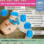 Baby Elefun Teething Ring, BPA Free Silicone Easy to Hold Teether Toy with Gift Package Included, Effective Elephant Teething Rings for Babies 3 4 6 12 Months Boy Teethers Cute Valentines Day Gifts from Baby Elefun