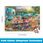 Buffalo Games - Aimee Stewart - Family Campsite - 500 Piece Jigsaw Puzzle with Hidden Images by Buffalo Games