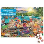Buffalo Games - Aimee Stewart - Family Campsite - 500 Piece Jigsaw Puzzle with Hidden Images by Buffalo Games