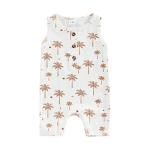 Baby Boy Sleeveless Romper Newborn 0 3 6 9 12 Months Summer Clothes White 0-3 Months by 