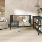 Dream On Me Clover 4-in-1 Modern Island Crib with Rounded Spindles I Convertible Crib I Mid- Century Meets Modern I Coordinates with The Clover Changing Table, Olive, 54.3x30.3x36.3 Inch (Pack of 1) by Dream On Me