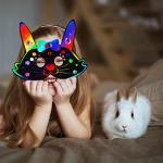 Winlyn 27 Sets Magic Scratch Off Art Rainbow Magic Scratch Paper Animal Masks Owl Rabbit Tiger Wolf Bear Squirrel Fox Bear Elephant Cutouts Face Masks for Kids Jungle Forest Animal Birthday Party Activities from Winlyn