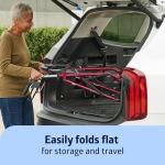 Medline Steel Rollator Walker with 8 Inch Wheels, Folding Rolling Walker, Adjustable Arms, Supports 300 lbs, Red by Medline Industries Healthcare