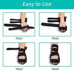 Fanwer Stroke Resting Hand Splint - Night Immobilizer Wrist Finger Brace for Flexion Contractures, Functional 5 Finger Stabilizer Wrap - for Muscle Atrophy Rehab, Arthritis, Tendonitis, Carpal Tunnel Pain (Right) by Fanwer