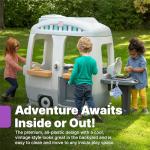 Step2 Adventure Camper Playhouse â Kids Outdoor Playhouse with Realistic Camper Toy Features for Playing Camping, Food Truck, Restaurant and More from The Step2 Company, LLC