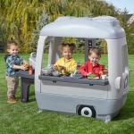 Step2 Adventure Camper Playhouse â Kids Outdoor Playhouse with Realistic Camper Toy Features for Playing Camping, Food Truck, Restaurant and More from The Step2 Company, LLC