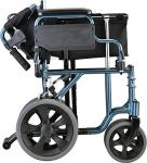NOVA Lightweight Transport Chair with Locking Hand Brakes, 12" Rear Wheels, Removable & Flip Up Arms for Easy Transfer, Anti-Tippers Included, Blue from NOVA Medical Products