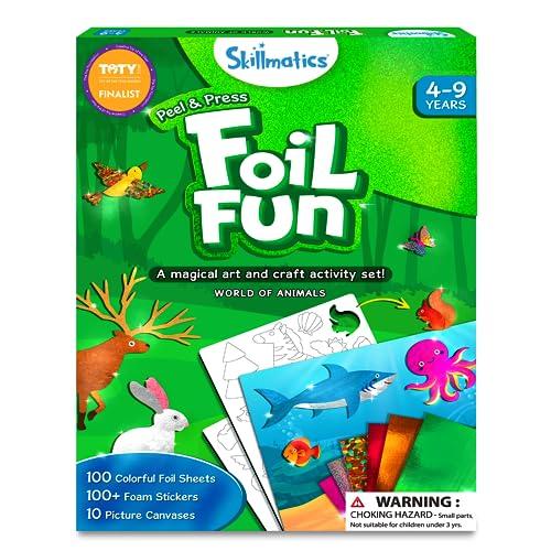 Skillmatics Art & Craft Activity : Foil Fun | No Mess Art, Gifts for Kids Ages 4 to 9 | Create 10 Unique & Sparkly Animal Themed Pictures from Grasper Global Inc Private